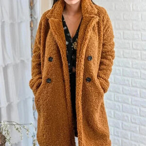 Faux fur teddy coat